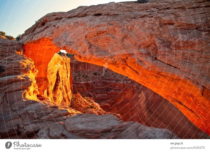 like that Nature Landscape Sky Rock Canyon Canyonlands National Park Mesa Arch Illuminate Exceptional Fantastic Blue Brown Orange Adventure Discover Experience