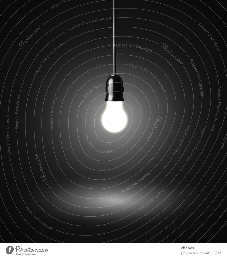 glowing hanging light bulb on a wire Design Lamp Technology Industry Bright Black Energy Idea Creativity Photography Electric innovation Illuminate power