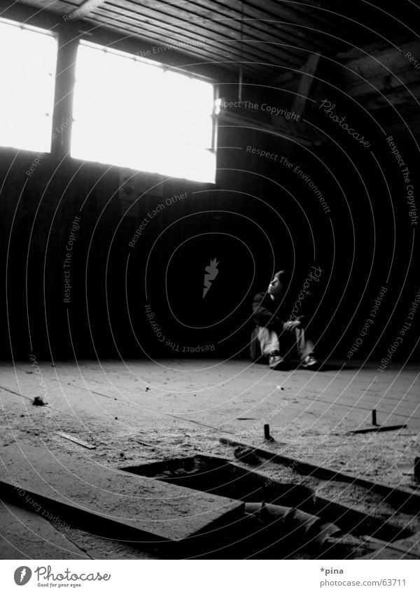 rockwell Factory Broken Barn Window Light Flashy Man Thought Think Dreamily Loneliness Illuminate Dust Captured Dark Eerie Hope Desire Planning Withdraw