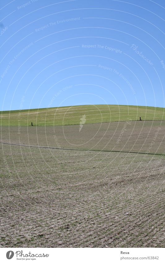 field Field Fence Physics Brown Green Hill Loneliness Summer Sky Gloomy Warmth Blue