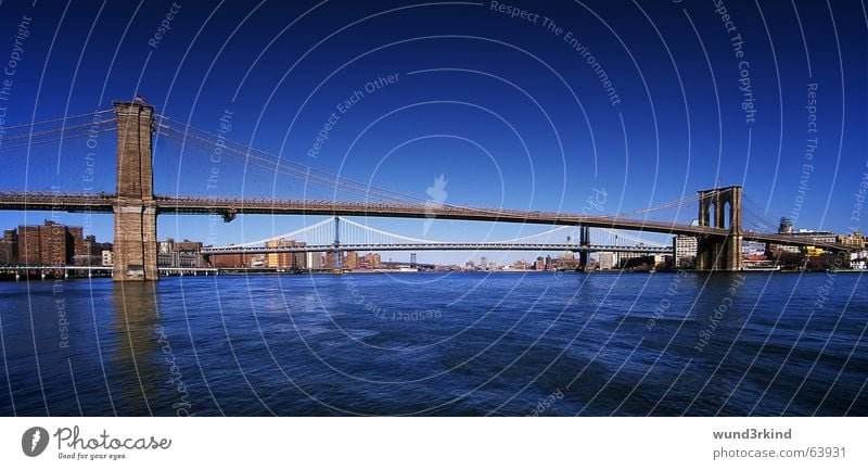 brooklyn bridge New York City East coast Transport Brooklyn Americas Impressive Vacation & Travel Wide angle Pol-filter brooklyn biridge Traffic infrastructure