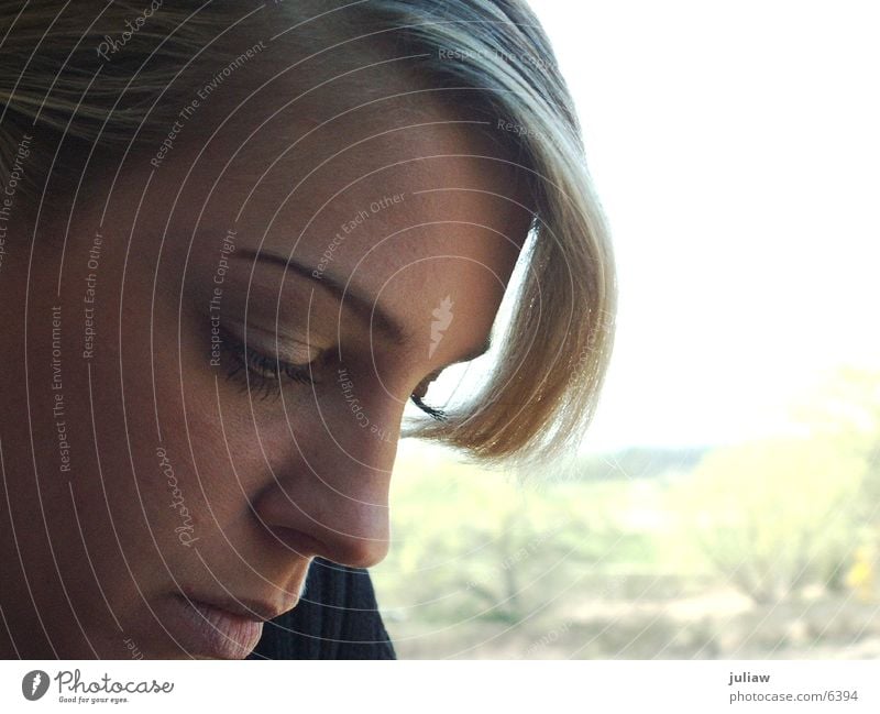 thinking of ... 2 Blonde Woman Reading Think Hair and hairstyles ponder Train compartment