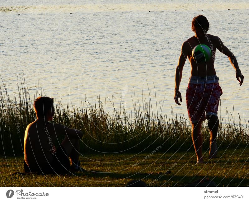 It's your home game Juggle Low-key Lake Summer evening Soccer ball art Coast