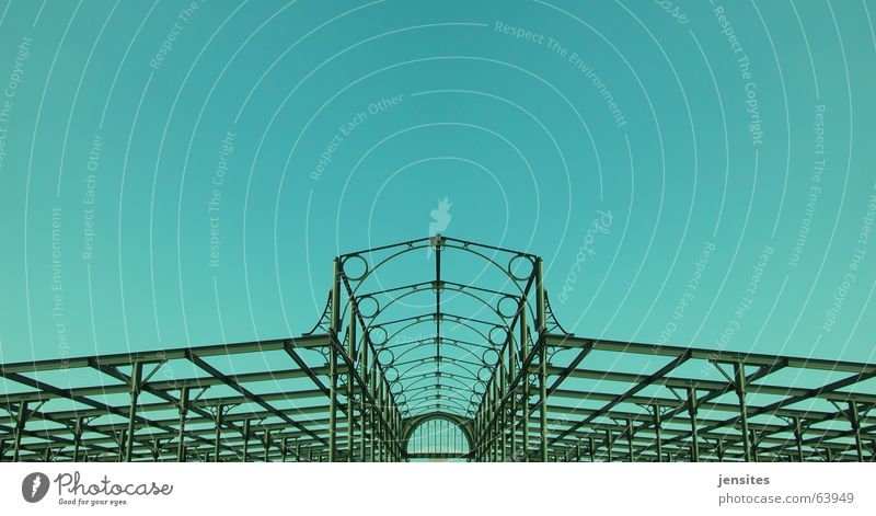 lazy bones Slaughterhouse Iron Summer Aspire Construction Stability Roof Engineer Calm Scaffold Warehouse Old iron scaffold Germany Open reverberation wry