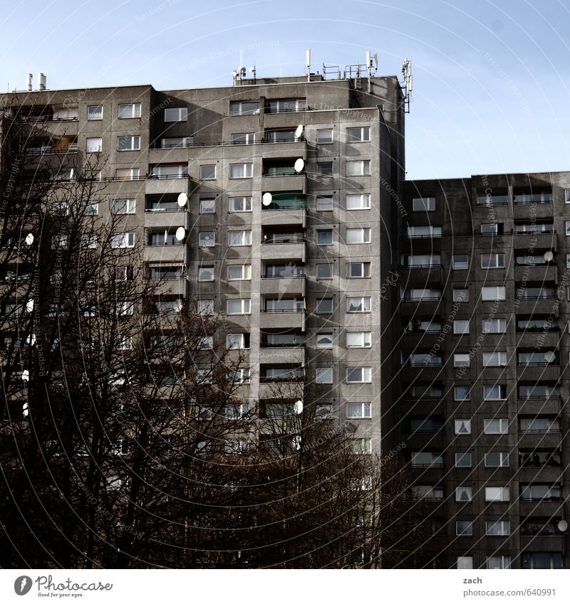 neighborhood Living or residing Flat (apartment) Sky Winter Tree Berlin Town Capital city Populated Overpopulated House (Residential Structure) High-rise