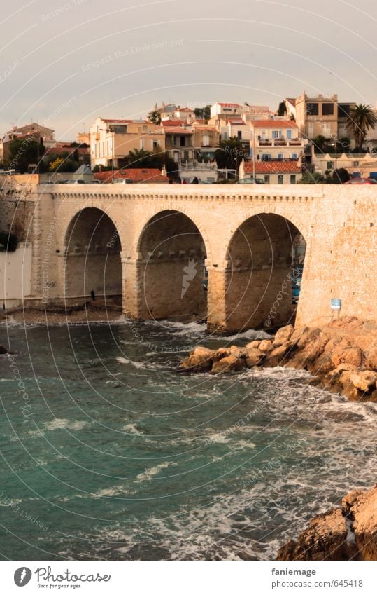 à la Corniche Landscape Water Summer Waves Coast Ocean Port City Bridge Landmark Street Vacation & Travel South Marseille la Corniche Kennedy Warm-heartedness