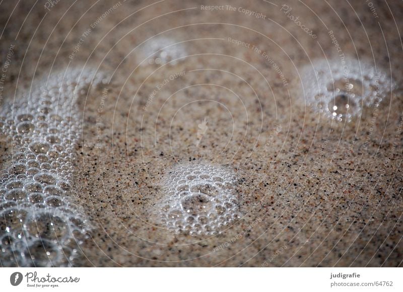 Water, air and sand Air Ocean Beach White crest Fine Delicate Vacation & Travel Easy Foam Near Wet Sand Bubble Blow Salt Baltic Sea