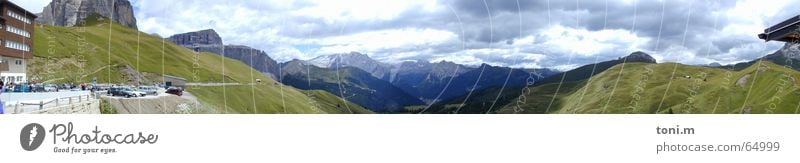 Dolomite Pano1 Dolomites Europe Monumental Clouds Convertible Vacation & Travel Winter Summer Meadow Fresh Cold Moody Panorama (View) Italy Wide angle Round Sky