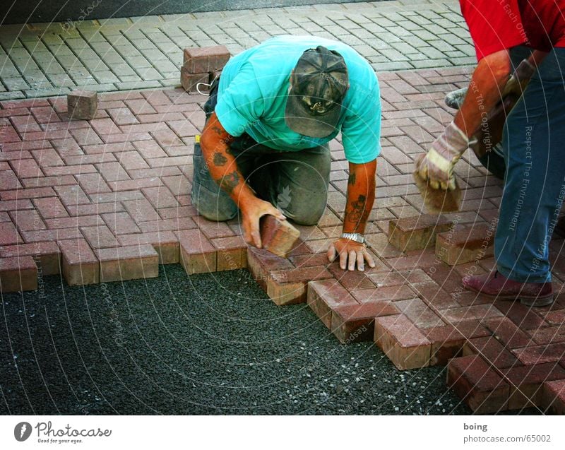 stone thrower Stone Sidewalk Demonstration May 1 Sheepish Work and employment Forwards Future Pave Cobblestones Paving stone Parking lot Lie Construction site