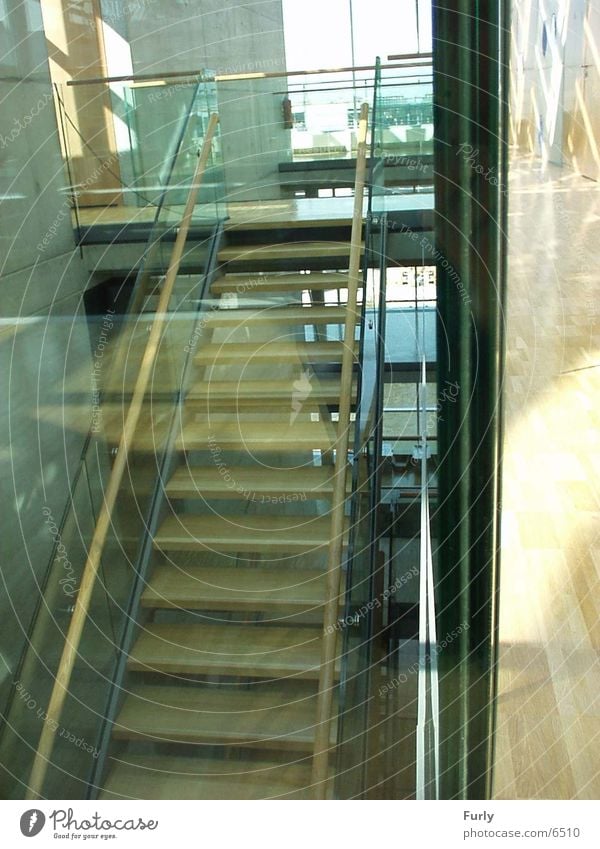 Staircase Wood Glass House of Representatives Berlin Architecture Stairs Staircase (Hallway) Berlin House of Represenatives Modern Interior design Deserted