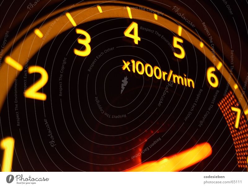 gas Electrical equipment Top speed Speed Speedometer Yellow Long exposure Car Electronics Rev counter high-speed flutsch sssccchhwwuuuuusch