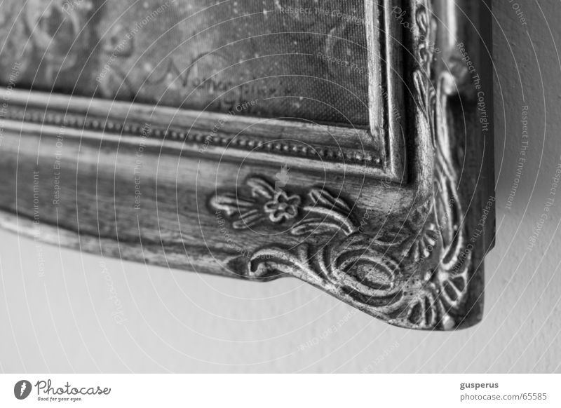 { Original } Ornament Overload Ancient Image Frame Decoration Kitsch Black & white photo Old Trashy Detail magnificent