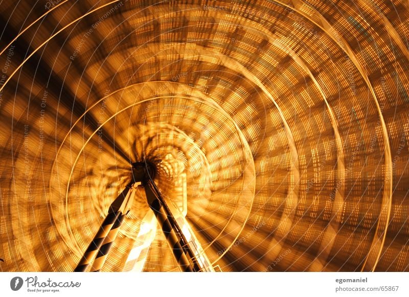 Squaring the circle Fairs & Carnivals Ferris wheel Round Light Night Long exposure Circle