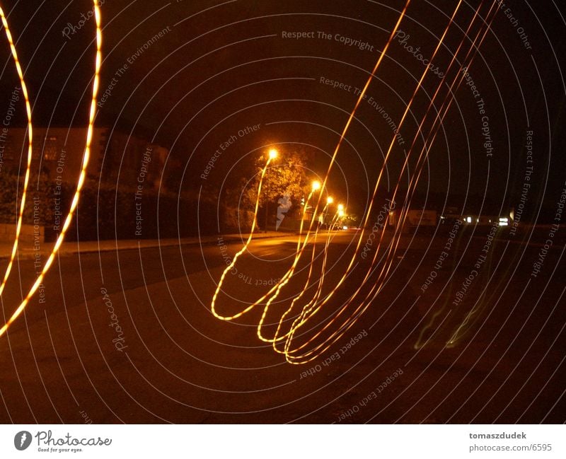 streetlite Night Light Street lighting Long exposure Tracer path