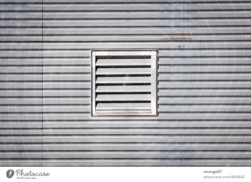 vegetable slicer Facade Opening exhaust air system Ventilation window Metal Sharp-edged Gray Cladding Tin Grating exhaust opening supply air opening