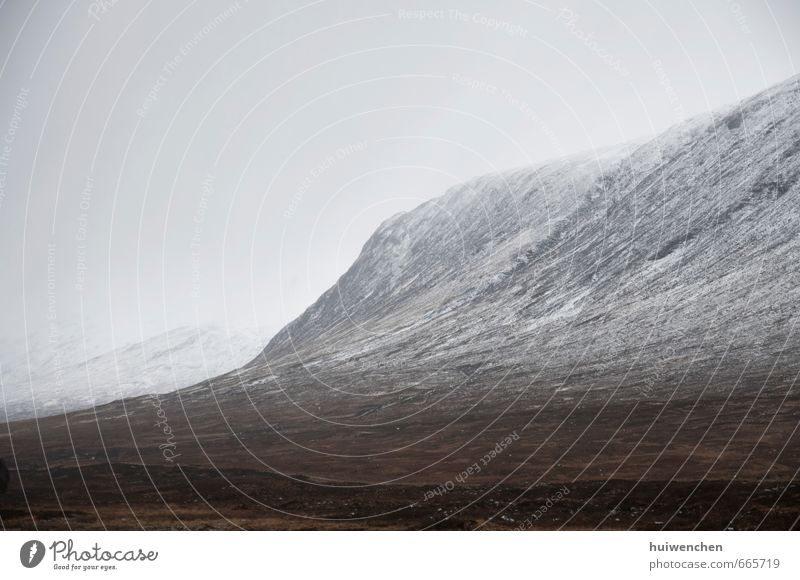 mountain and mountain and mountain.... Nature Landscape Earth Sky Clouds Fog Snow Field Rock Mountain Snowcapped peak Scotland Highlands Cold Original Wild