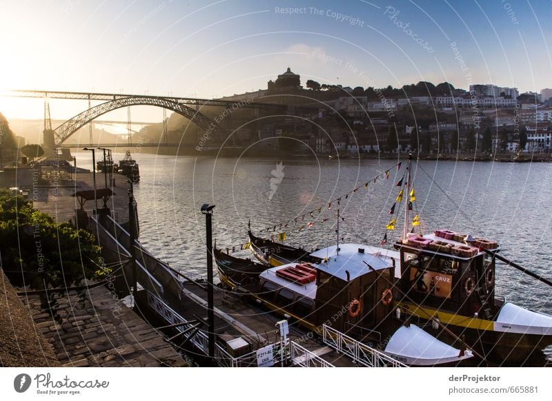 Postage in the morning Port City Downtown Old town Skyline Deserted Bridge Tourist Attraction Landmark Monument Navigation Inland navigation Cruise Boating trip