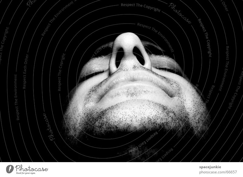 Unshaved and unpainted Portrait photograph Man Facial hair Human being Face Nose Stubble Black & white photo