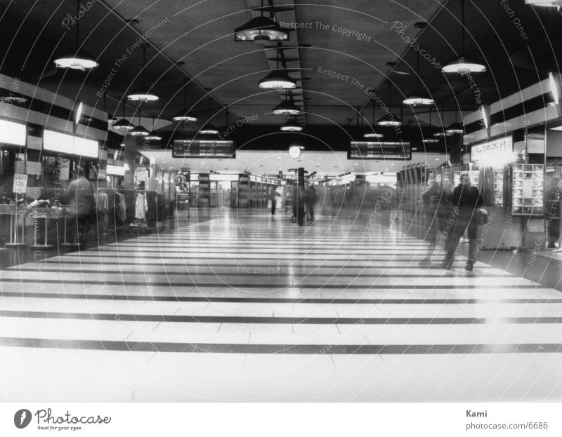 haste Haste Stress Rush hour Time Human being Black & white photo Movement Underpass