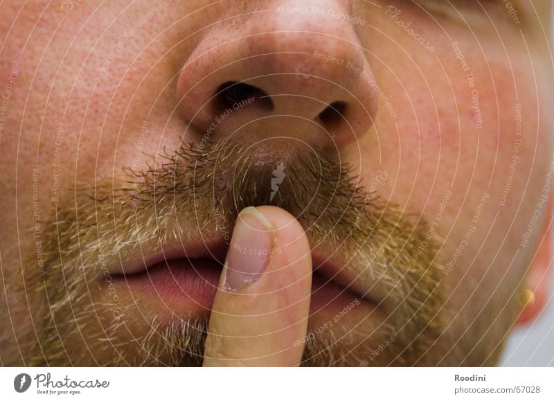 Shh! Shh!! Calm Facial hair Fingers Lips Warning Command Mouth Nose Face shush be silent Skin Hair and hairstyles