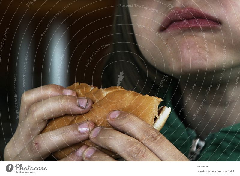 tasty hamburger Hand Dirty Fingernail Roll Appetite To hold on Fat Greasy Fast food Child Mouth Nutrition Eating