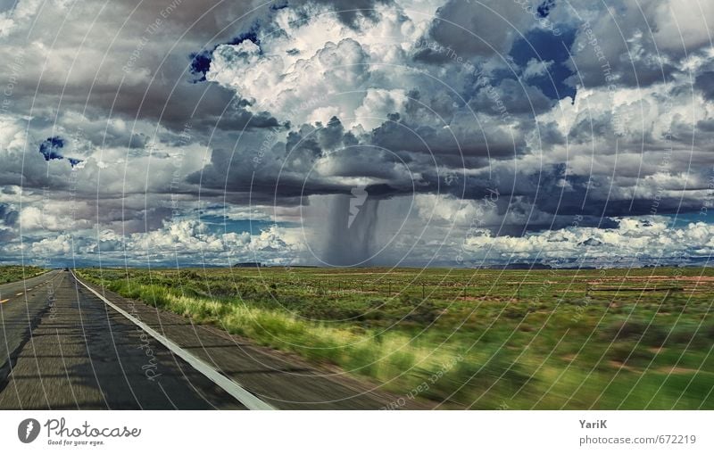 rain spot Nature Landscape Sky Clouds Storm clouds Sun Spring Summer Autumn Beautiful weather Bad weather Power Surprise Raincloud Regen County Stage lighting