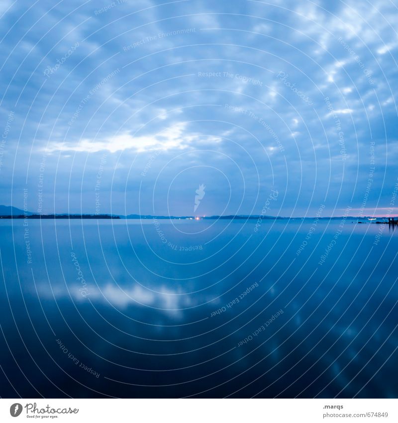 mirrors Trip Environment Nature Landscape Sky Clouds Horizon Summer Lake Cold Blue Moody Colour Colour photo Exterior shot Deserted Copy Space top