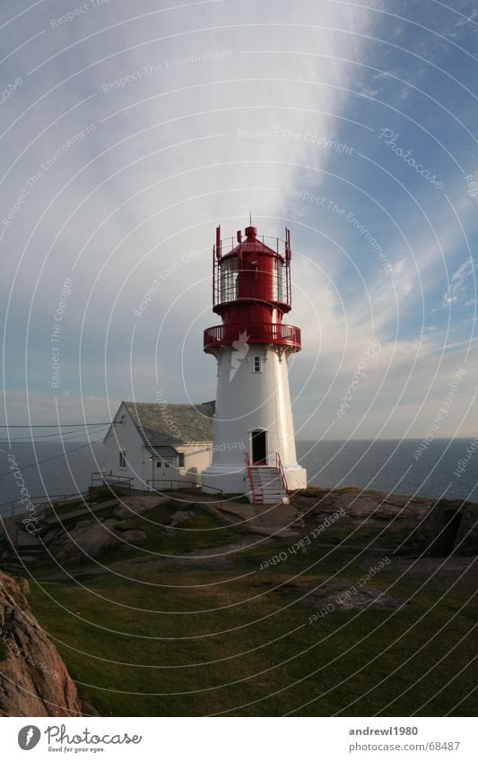 South Cape of Norway Lighthouse Clouds Vacation & Travel Ocean Lamp Lake south cape Water Watercraft Tower Signage