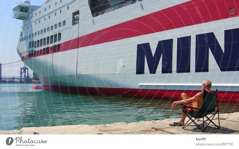 ferry Ferry Watercraft Port Calm Ocean Harbour Sit