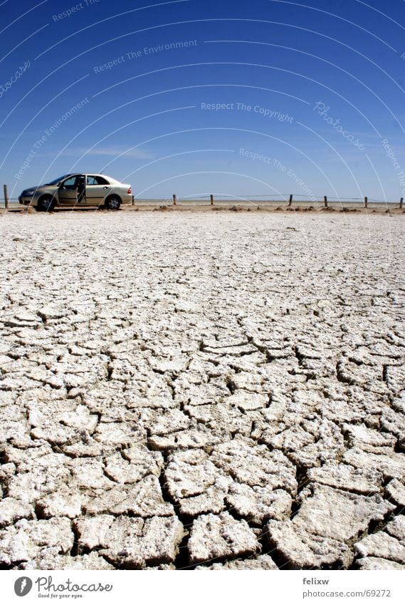 Wide skies, dry land Africa Namibia Etosha pan Nature reserve Panorama (View) Fence Erosion southern africa Desert Sky Beautiful weather