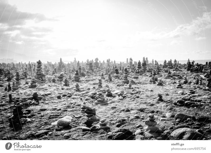 Meeting place for stonemasons // Tenerife IV Beautiful weather Beach Stone Running Dream Esthetic Exceptional Dark Exotic Gigantic Serene Patient Calm