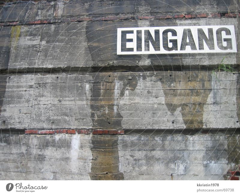 Entrance Museum Wall (barrier) Stone Baltic Sea peenemünde technical museum Characters Old Construction site Signs and labeling