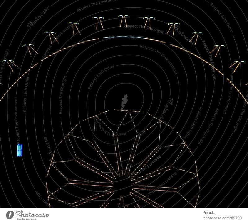 ferris wheel at night Ferris wheel Fairs & Carnivals Multicoloured Ornament Night Leisure and hobbies Light Lamp Neon sign Oktoberfest Shooting match Playing