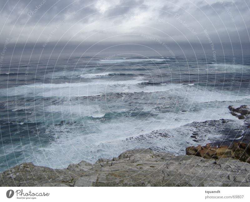 Sky over the Cape Ocean Surf Coast Waves Cape of Good Hope South Africa Menacing Dark Rain