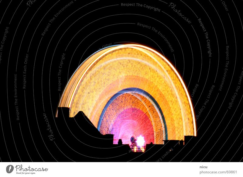 ferris wheel Winterthur Ferris wheel Night Long exposure Fairs & Carnivals Albanian