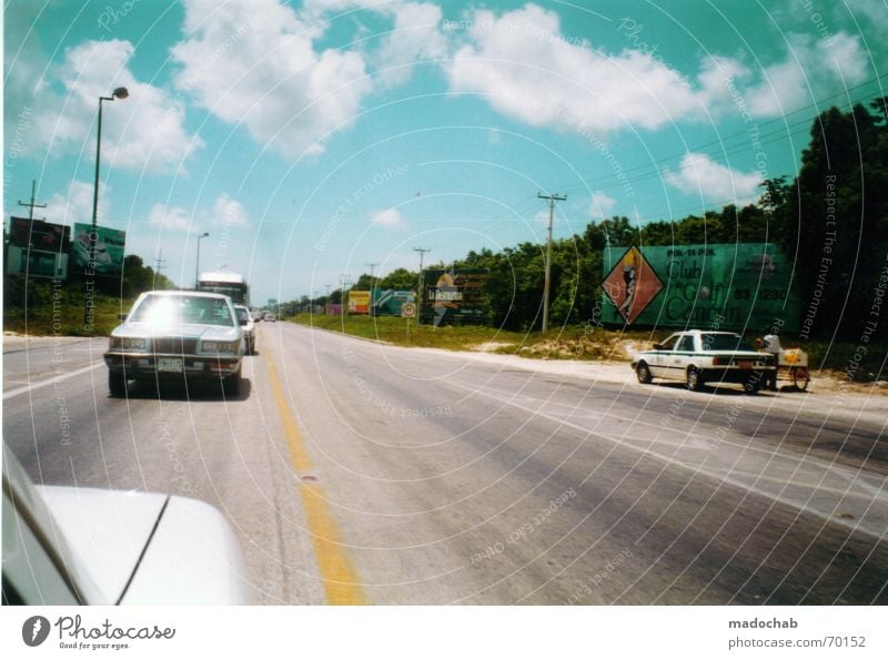 ROADTRIP TO MEXICO | cars autos highway street street panorama Driving Asphalt Median strip Clouds Sky Moody Glittering Hot Physics Humidity Effort Beautiful