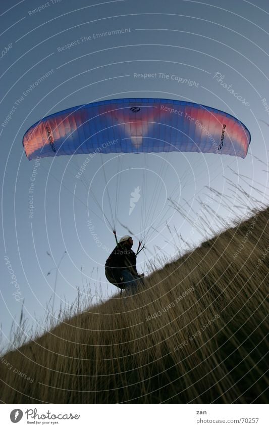 Paragliding in the Rhön Paraglider Flying sports Pilot Wasserkuppe Sunset paraglider pilot buzz ozone Evening