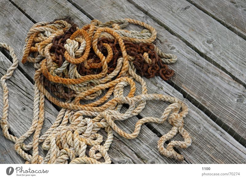 Ropes & Chains Footbridge Wood Jetty String Harbour