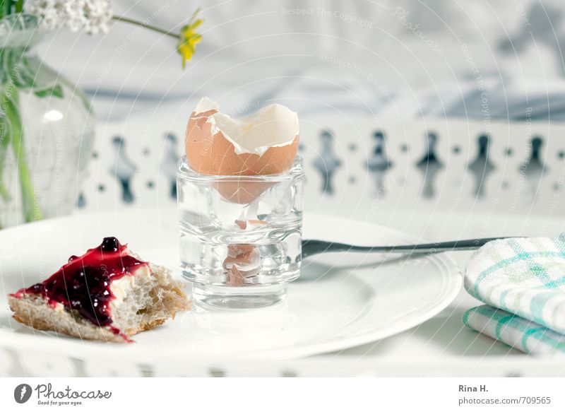 breakfast in bed Food Roll Jam Nutrition Breakfast Plate Spoon Living or residing Bright Joie de vivre (Vitality) Napkin Tray glass vase Full Completed Eggshell