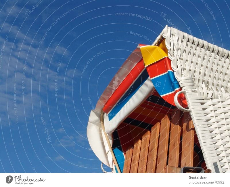 closed! Beach chair Rügen Summer Vacation & Travel Ocean Relaxation Calm Hissing Sun blind Formulated Coast Baltic Sea