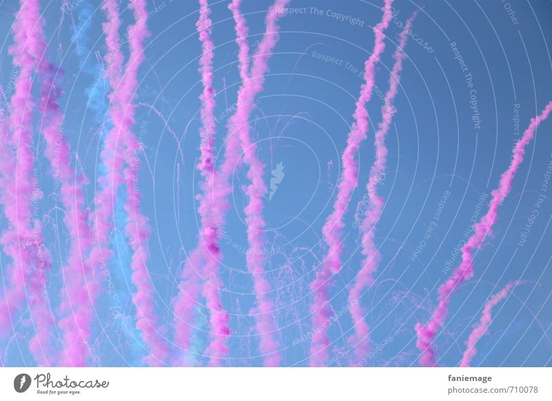 streak Sky Feasts & Celebrations Carnival Illuminate Rocket Stripe Party Go up Multicoloured pink Blue Exhaust gas Explosion Music festival carnaval Istres