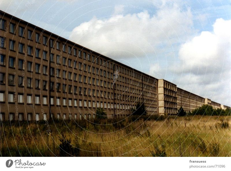 Where can I find recreation here? Prora Fascist National socialism Vacation & Travel Building Complex of buildings Past Decline Rügen Baltic Sea KDF