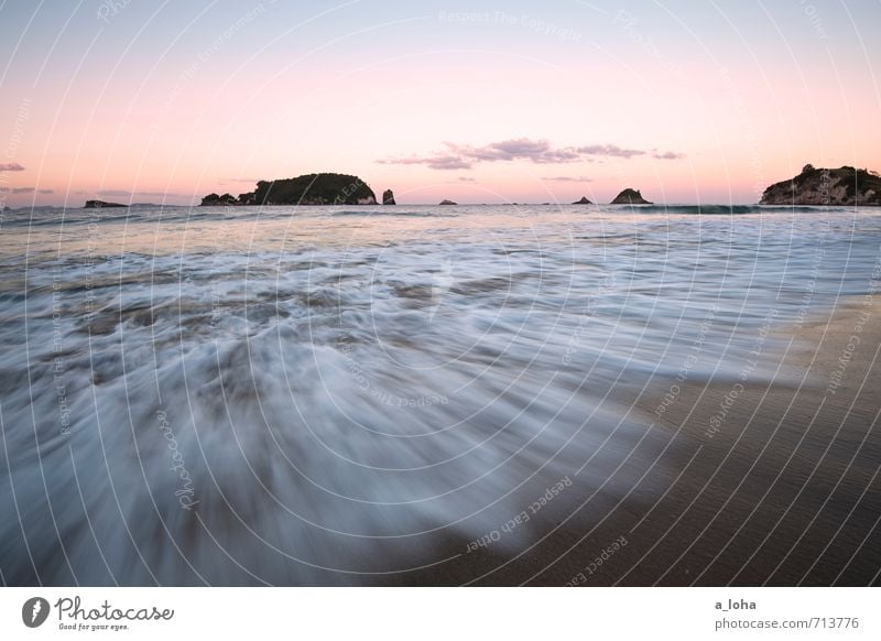 Before Sunset Environment Nature Landscape Elements Sand Water Sky Clouds Horizon Sunrise Summer Beautiful weather Rock Waves Coast Beach Ocean Wet Wanderlust