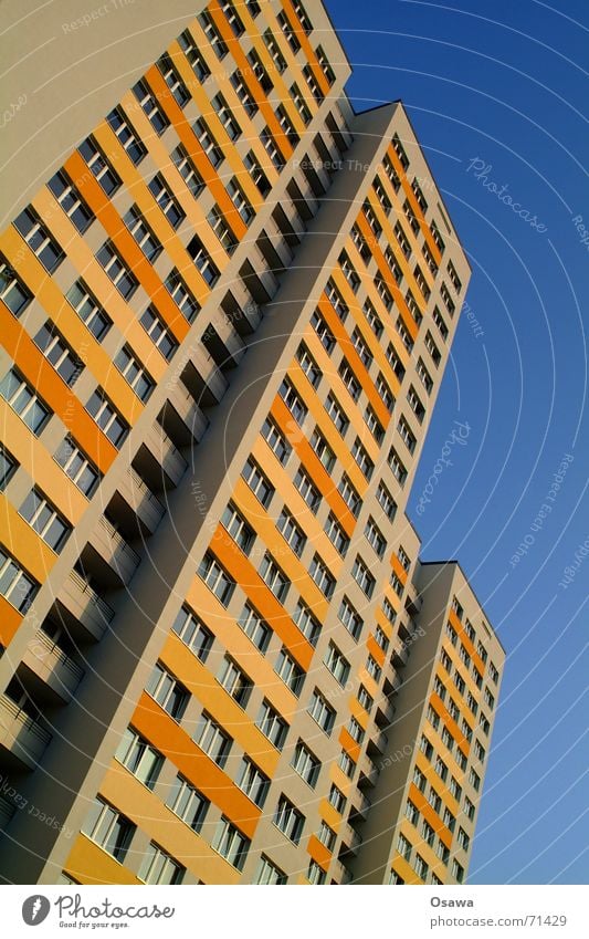 Lichtenberg III Redevelop House (Residential Structure) Prefab construction Facade Window Flat (apartment) Sky blue Grid East Berlin Heat Carbon dioxide