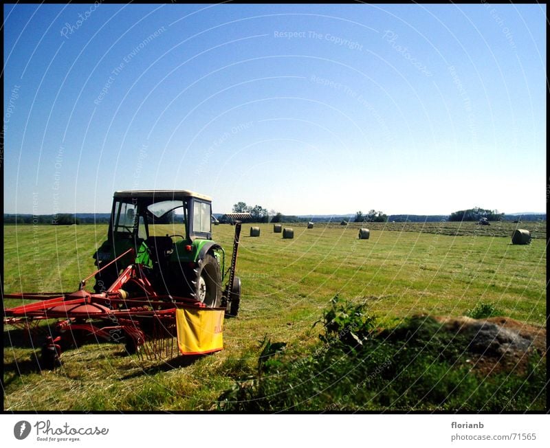 fields Field Tractor Summer Work and employment Beautiful weather bulldock Sun Sky Weather