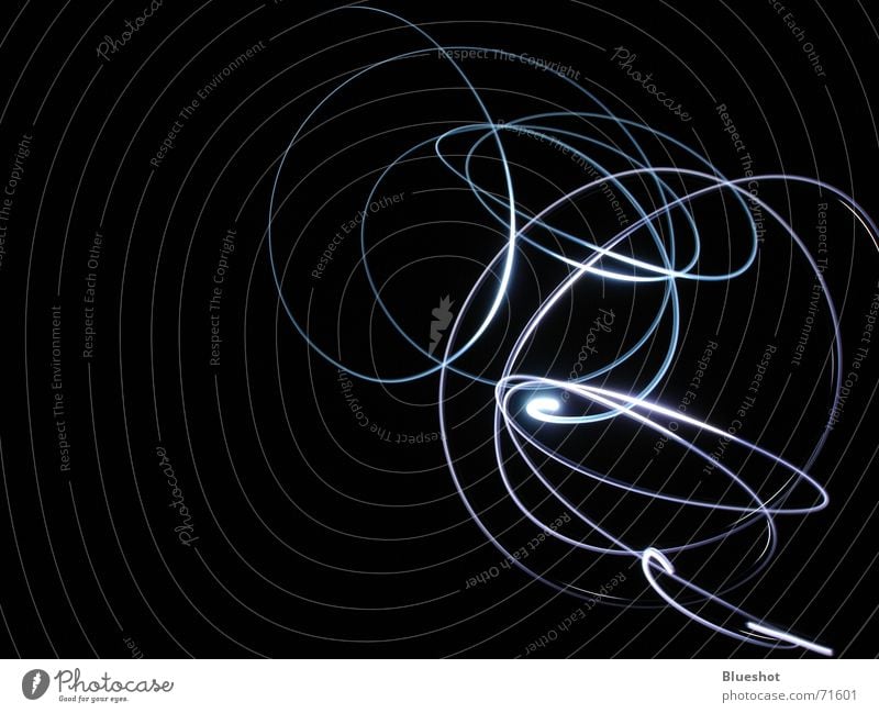 light traces Night Long exposure Tails Flashlight Night shot Black Dark Circle Abstract Line