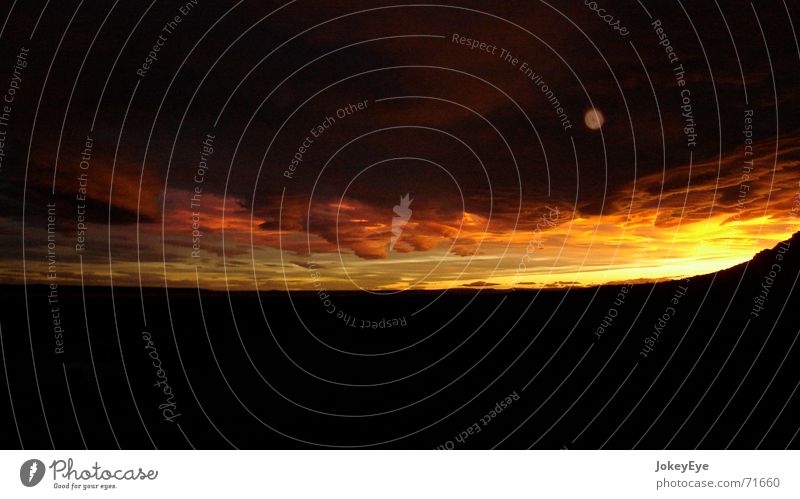 Evening atmosphere in the vastness of Patagonia Argentina Sunset Twilight Dusk Night Clouds Panorama (View) Loneliness Remote Far-off places Steppe