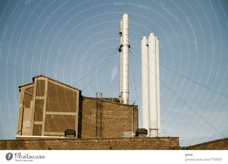 UT Köln | viewed from behind Workplace Factory Industry Energy crisis Beautiful weather Cologne Deserted Manmade structures Building Architecture Wall (barrier)