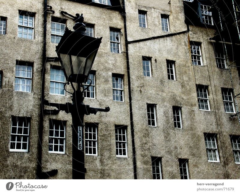 Scotland III Edinburgh House (Residential Structure) Window Lamp Lantern Dark Loneliness Dirty Scaffold Farm Interior courtyard Old Pipe