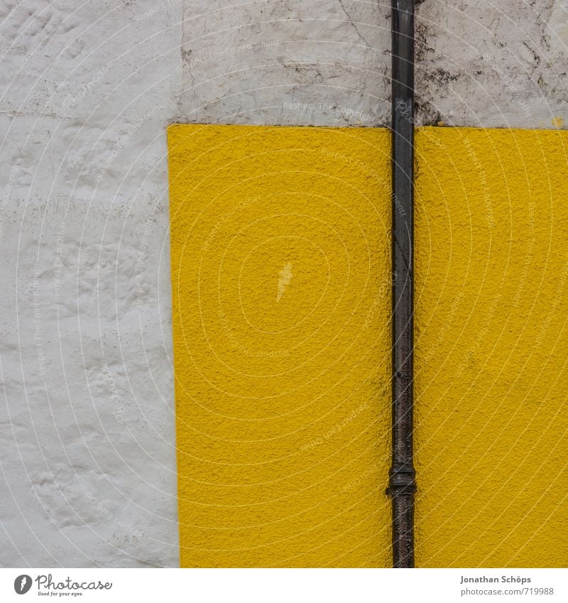 the yellow corner Village Small Town House (Residential Structure) Wall (barrier) Wall (building) Yellow White Rain gutter Downpipe Downspout Corner Geometry